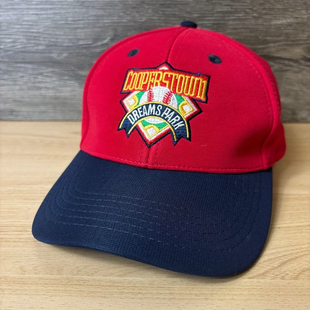 Cooperstown‎ Hat Cap Strap Back Red Logo Baseball Dreams Park Adjustable